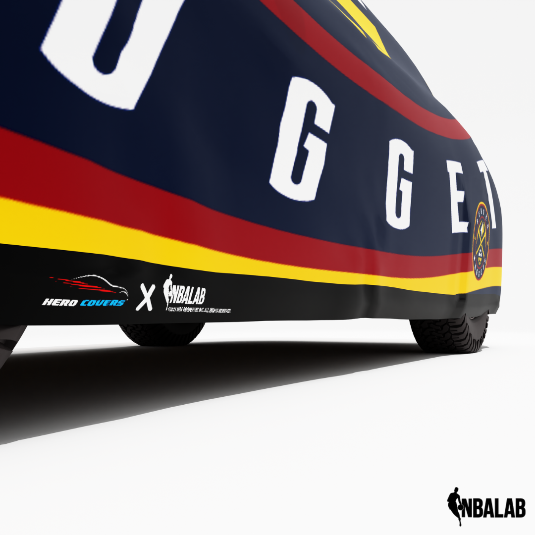 Officially Licensed Denver Nuggets Cover Stretch Logo – Indoor & Outdoor | NBA Protection | HeroCovers