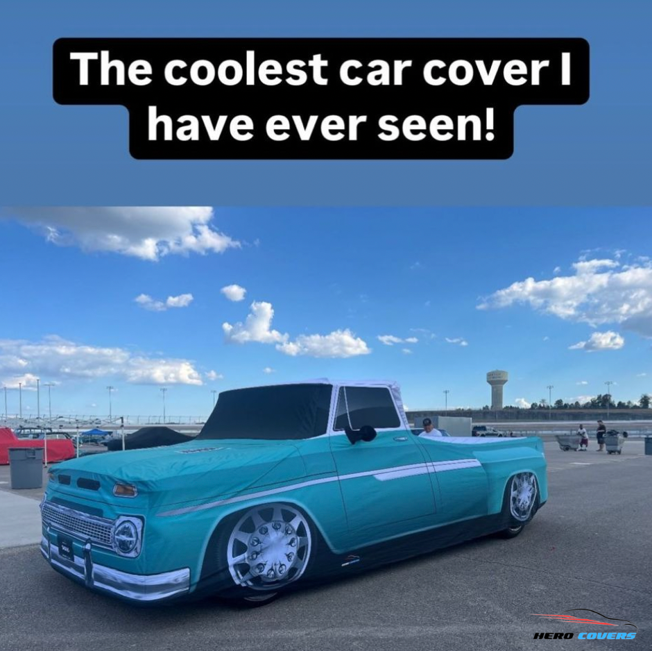 A Custom Car Cover For A Classic Chevrolet C10