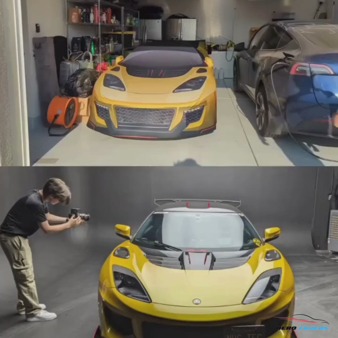 Load video: A Custom Car Cover For A Lotus Exige