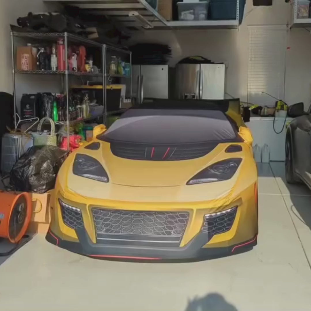 Load video: Custom Lotus Car Covers | Protect Your Investment with HeroCovers