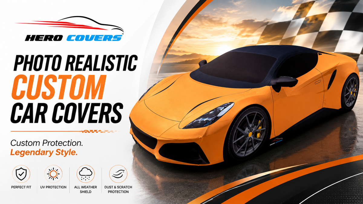 Photo Realistic Custom Car Covers vs Universal Car Covers