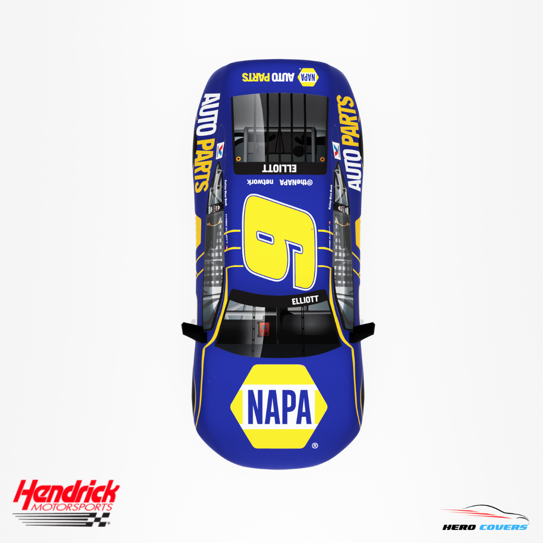 Officially Licensed Hendrick Motorsports NAPA(BLUE) Car Cover – Precision Fit & Ultimate Protection | HeroCovers