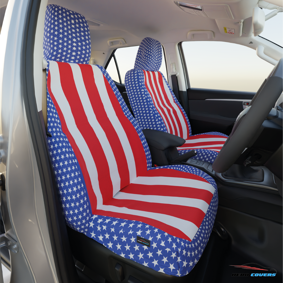 American flag Custom Seat Covers | Stylish Designs & Durable Protection – by HeroCovers