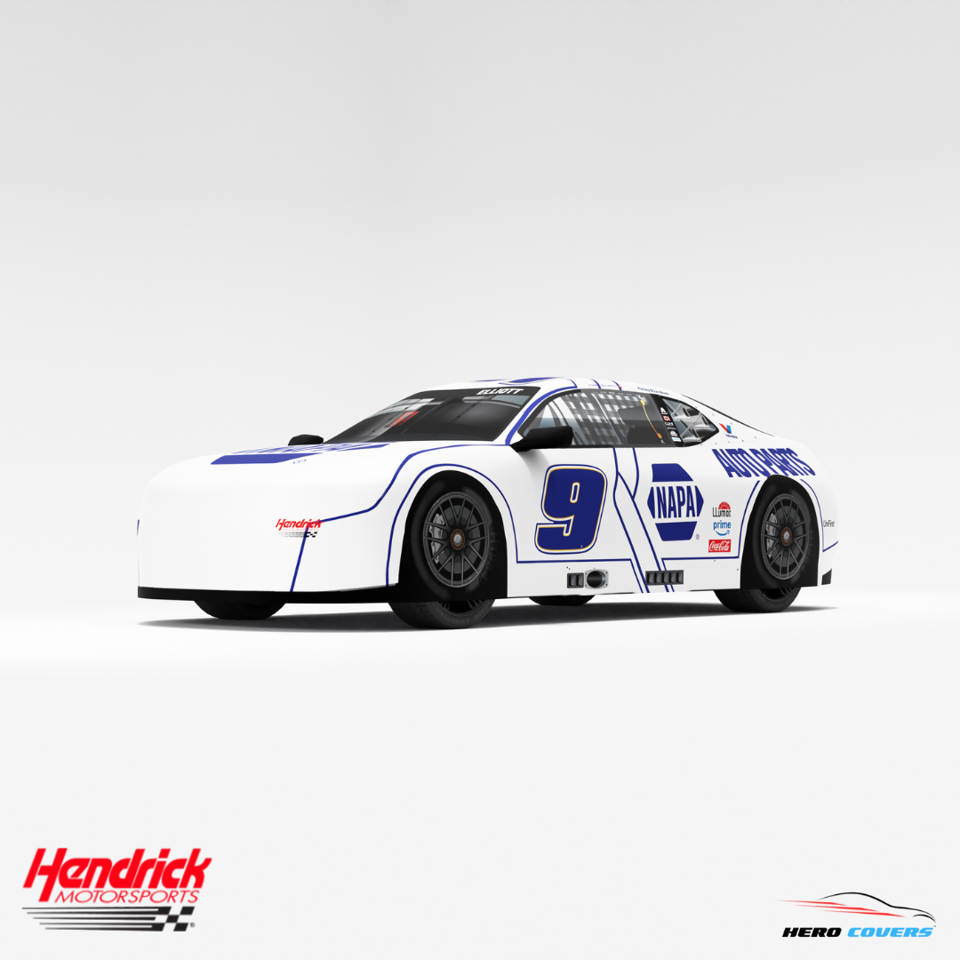 Officially Licensed Hendrick Motorsports NAPA(WHITE) Car Cover – Precision Fit & Ultimate Protection | HeroCovers