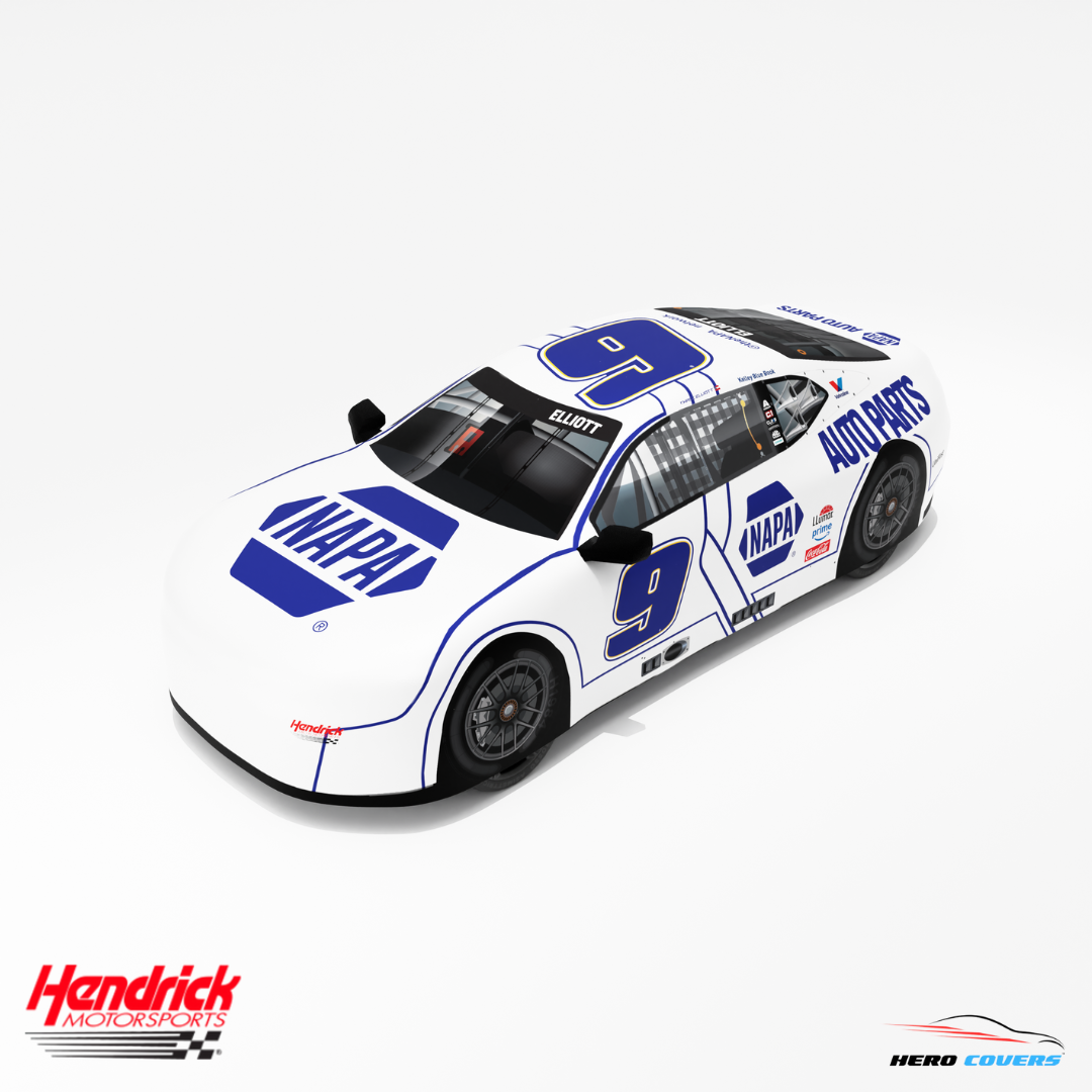 Officially Licensed Hendrick Motorsports NAPA(WHITE) Car Cover – Precision Fit & Ultimate Protection | HeroCovers