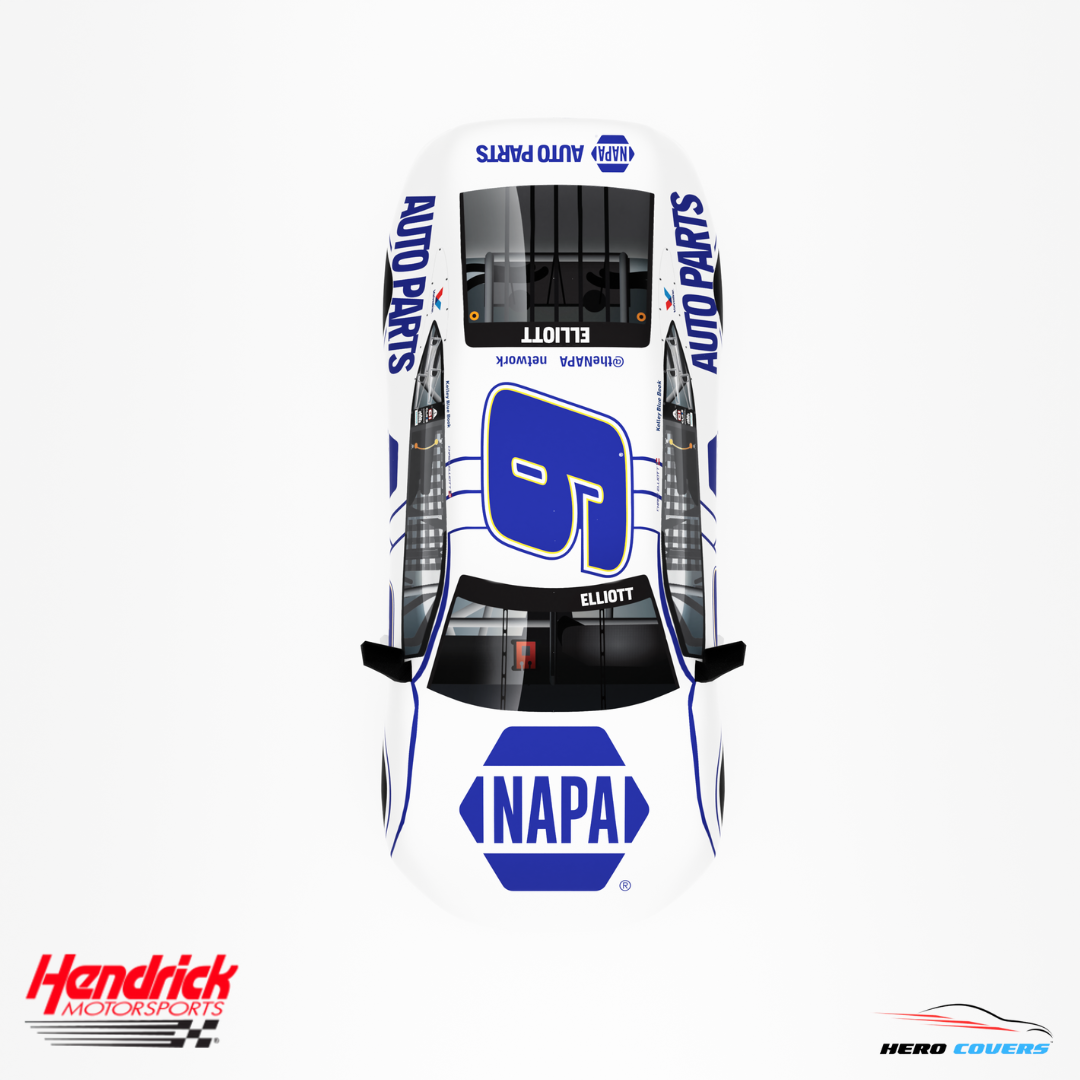 Officially Licensed Hendrick Motorsports NAPA(WHITE) Car Cover – Precision Fit & Ultimate Protection | HeroCovers