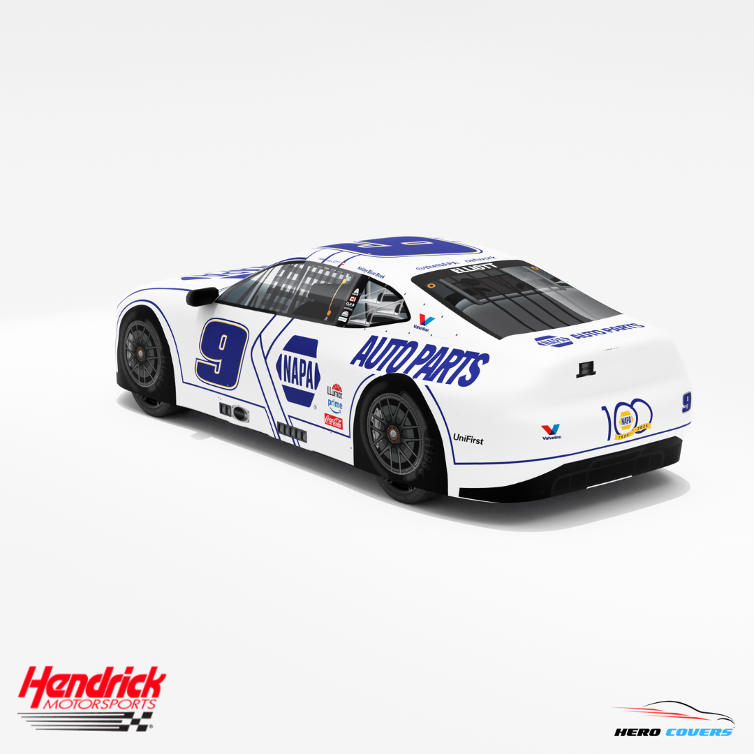 Officially Licensed Hendrick Motorsports NAPA(WHITE) Car Cover – Precision Fit & Ultimate Protection | HeroCovers