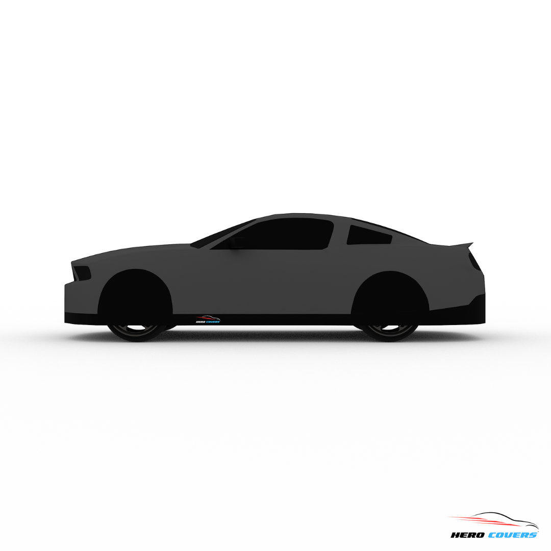 A Custom Gray Car Cover For A Mustang 2012