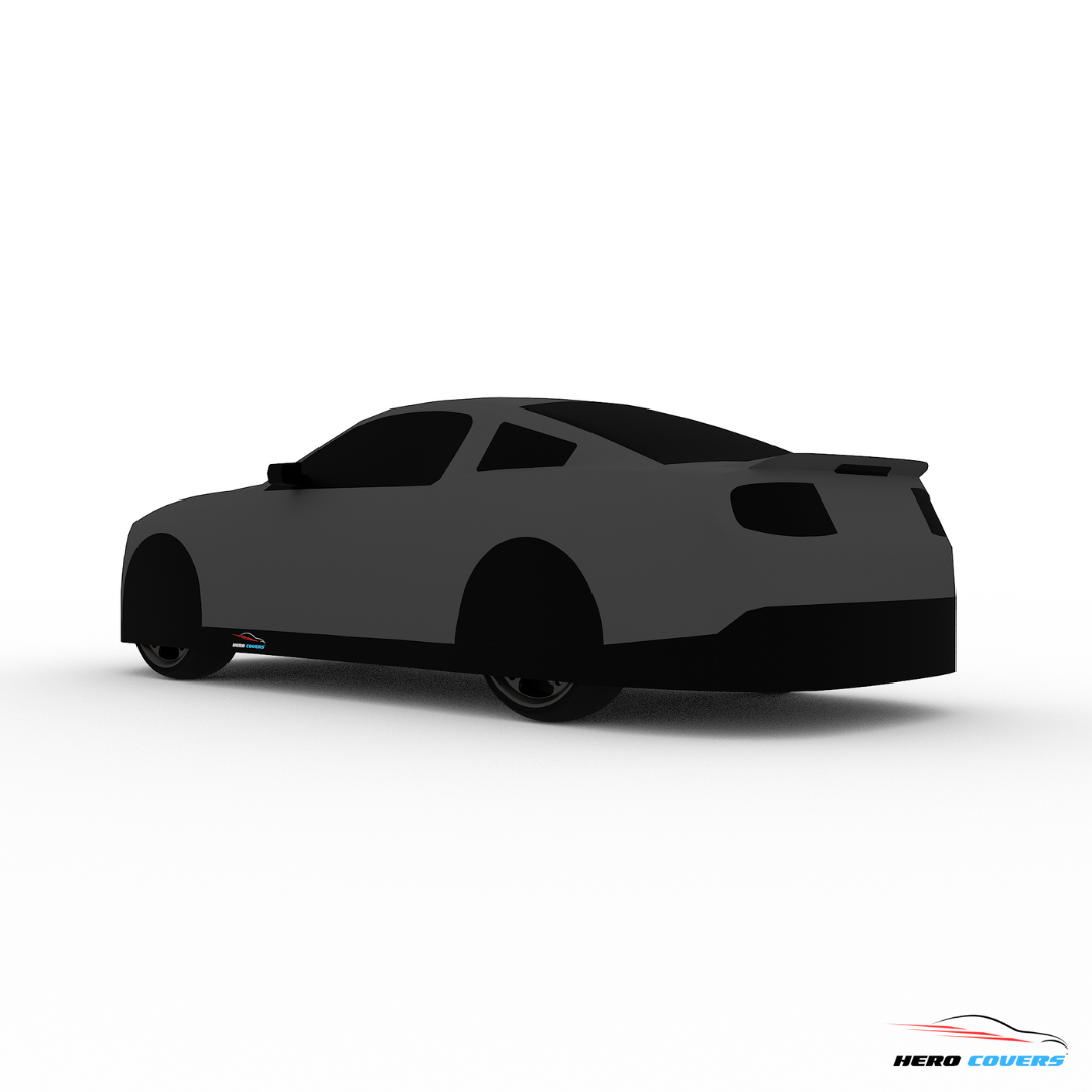 A Custom Indoor & Outdoor Gray Car Cover For A Mustang 2012