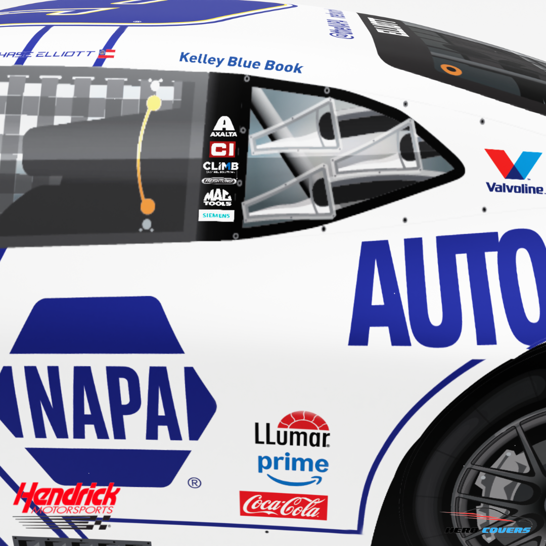 Officially Licensed Hendrick Motorsports NAPA(WHITE) Car Cover – Precision Fit & Ultimate Protection | HeroCovers