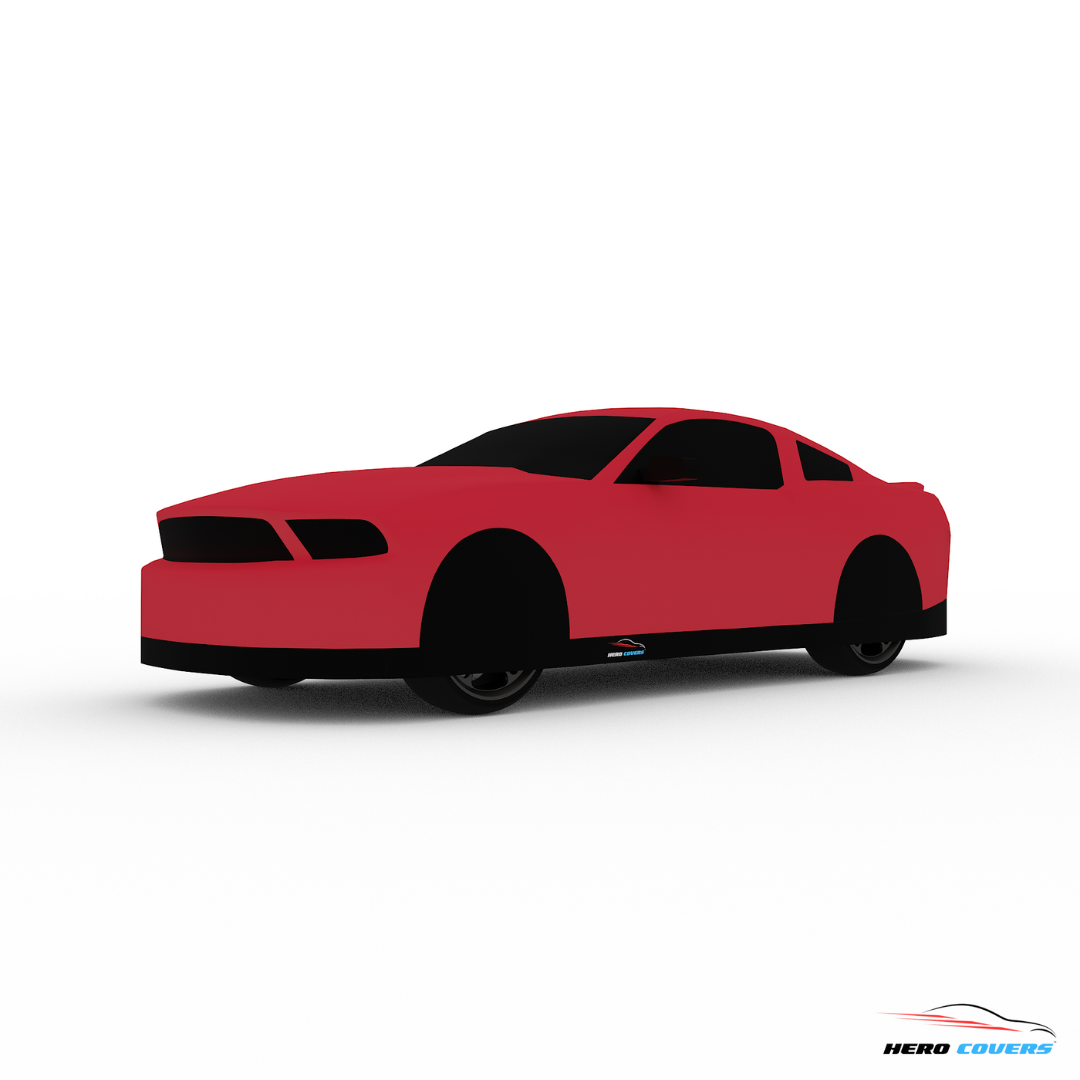 A Custom Red Candy Car Cover For A Mustang 2012