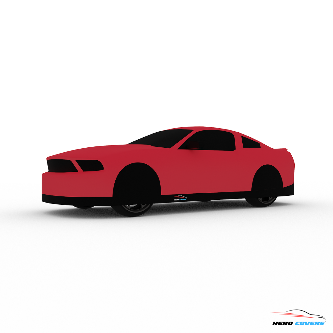 A Custom Red Candy Car Cover For A Mustang 2012