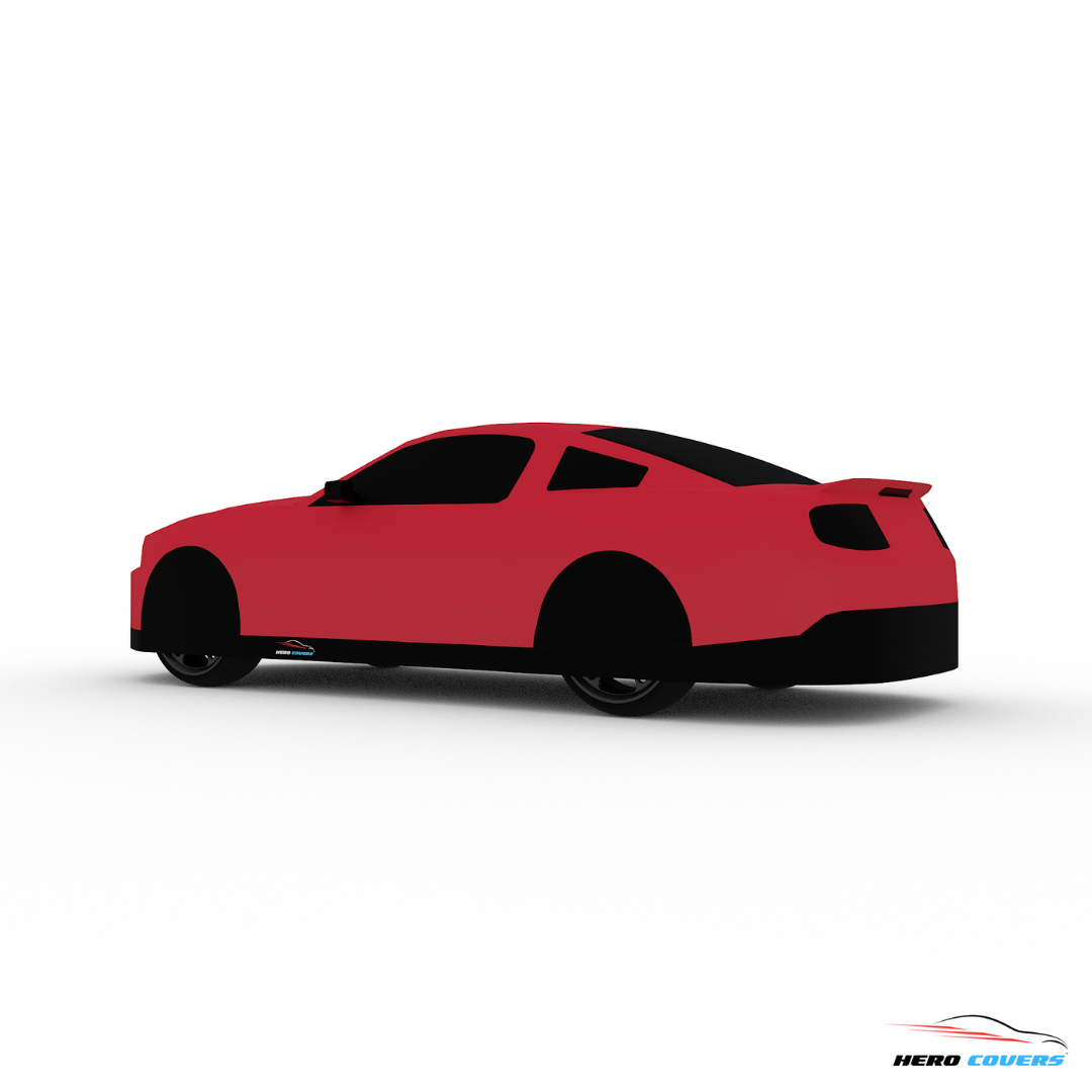 A Custom Red Candy Car Cover For A For Mustang
