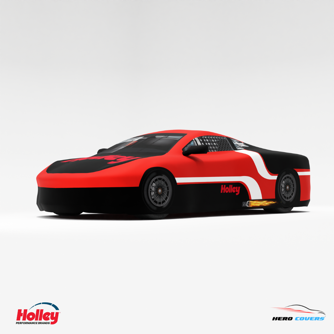 Holley Performance Brands Holley Red Race Car Covers | Officially Licensed by HeroCovers