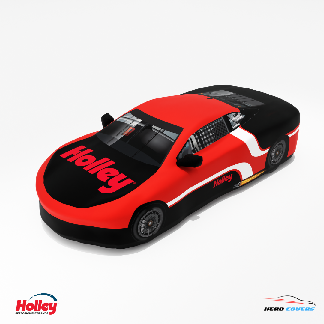 Holley Performance Brands Holley Red Race Car Covers | Officially Licensed by HeroCovers