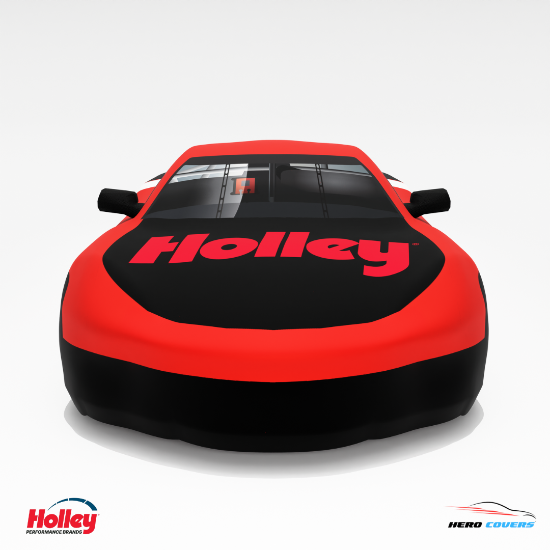 Holley Performance Brands Holley Red Race Car Covers | Officially Licensed by HeroCovers