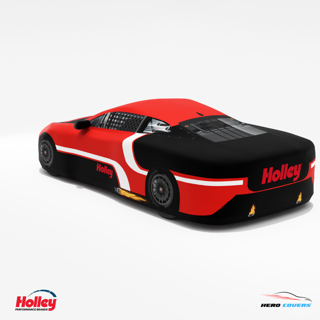 Holley Performance Brands Holley Red Race Car Covers | Officially Licensed by HeroCovers