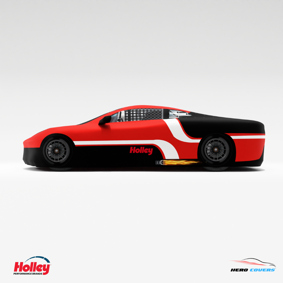 Holley Performance Brands Holley Red Race Car Covers | Officially Licensed by HeroCovers