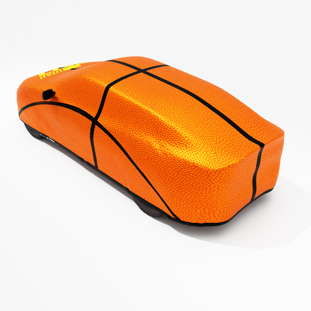 Officially Licensed Utah Jazz Life Size Basketball Car Covers – Indoor & Outdoor | NBA Protection | HeroCovers