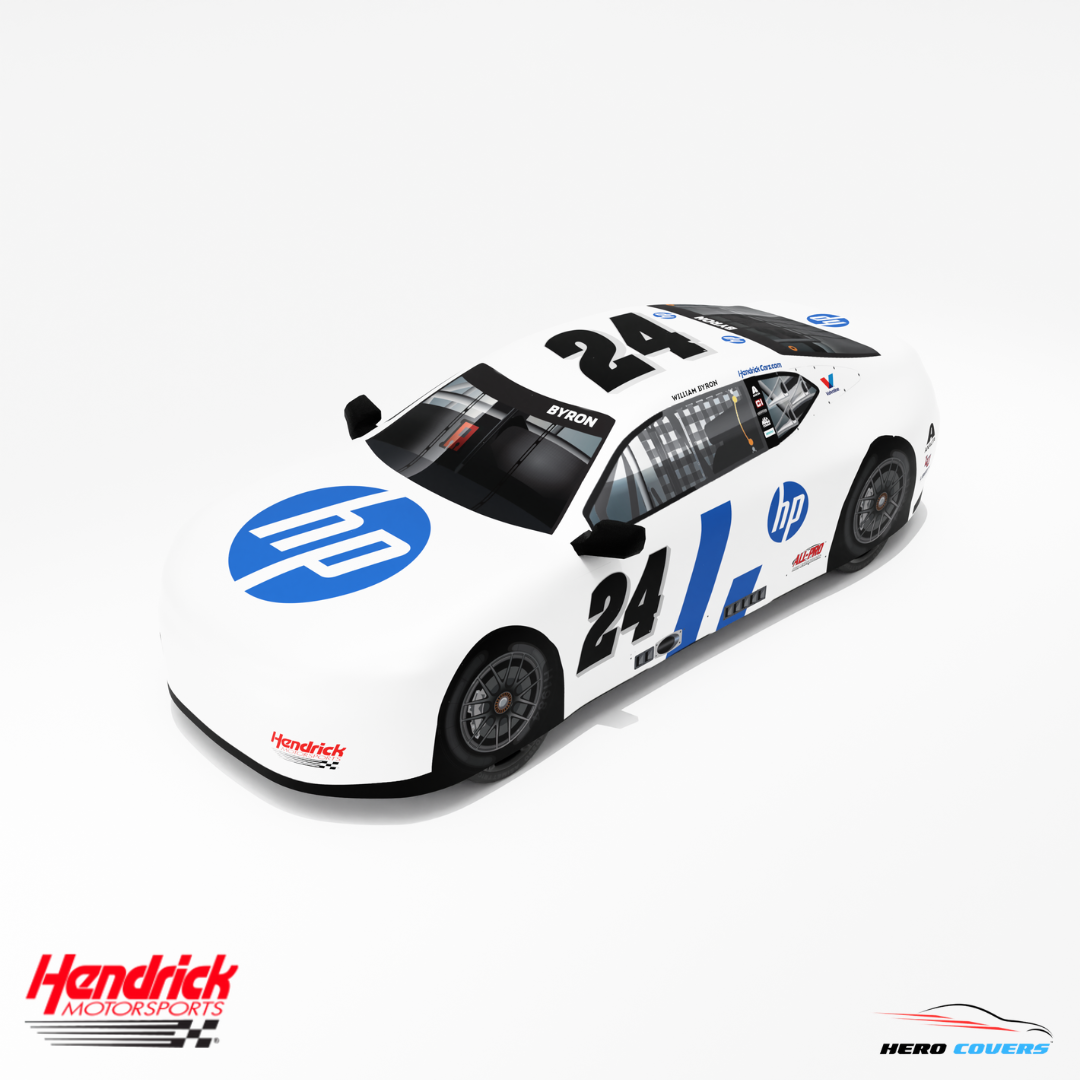 Officially Licensed Hendrick Motorsports HP White NEW Car Cover – Precision Fit & Ultimate Protection | HeroCovers