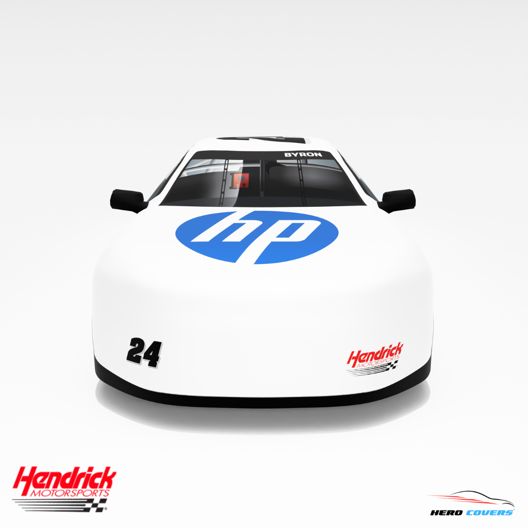 Officially Licensed Hendrick Motorsports HP White NEW Car Cover – Precision Fit & Ultimate Protection | HeroCovers