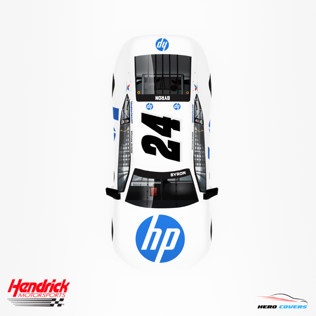 Officially Licensed Hendrick Motorsports HP White NEW Car Cover – Precision Fit & Ultimate Protection | HeroCovers