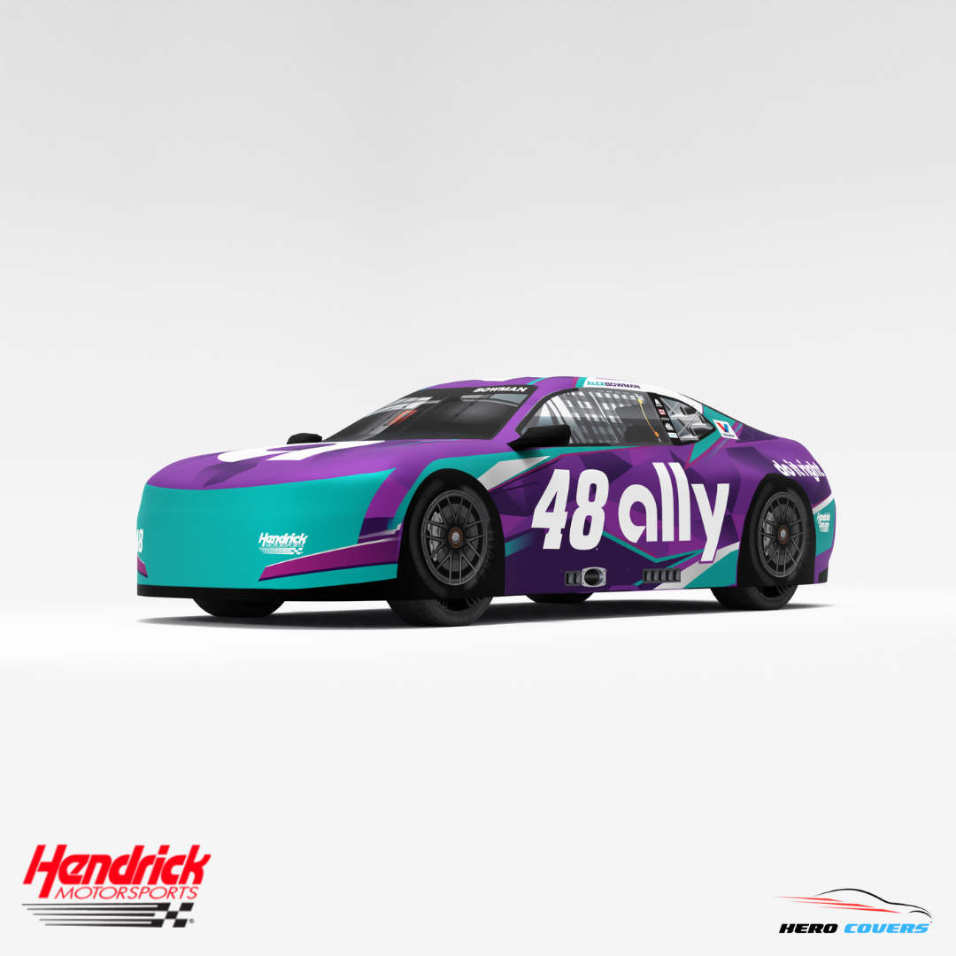 Officially Licensed Hendrick Motorsports Ally Purple NEW Car Cover – Precision Fit & Ultimate Protection | HeroCovers