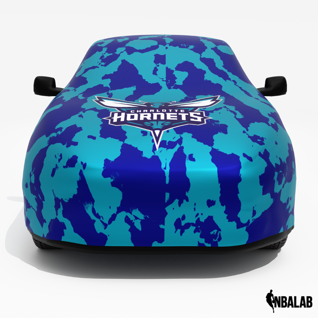 Officially Licensed Charlotte Hornet Comouflage Car Covers – Indoor & Outdoor | NBA Protection | HeroCovers