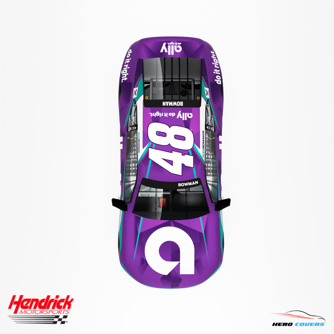 Officially Licensed Hendrick Motorsports Ally Purple NEW Car Cover – Precision Fit & Ultimate Protection | HeroCovers