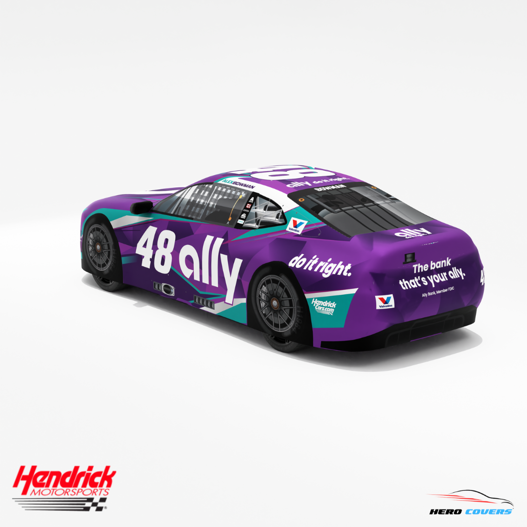 Officially Licensed Hendrick Motorsports Ally Purple NEW Car Cover – Precision Fit & Ultimate Protection | HeroCovers