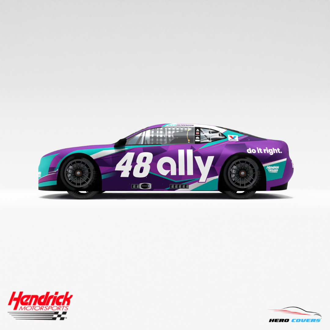 Officially Licensed Hendrick Motorsports Ally Purple NEW Car Cover – Precision Fit & Ultimate Protection | HeroCovers
