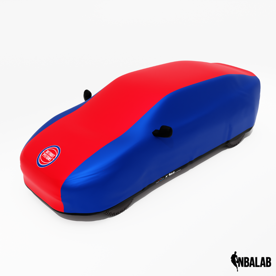 Officially Licensed Detroit Pistons 2 Tone Car Covers – Indoor & Outdoor | NBA Protection | HeroCovers