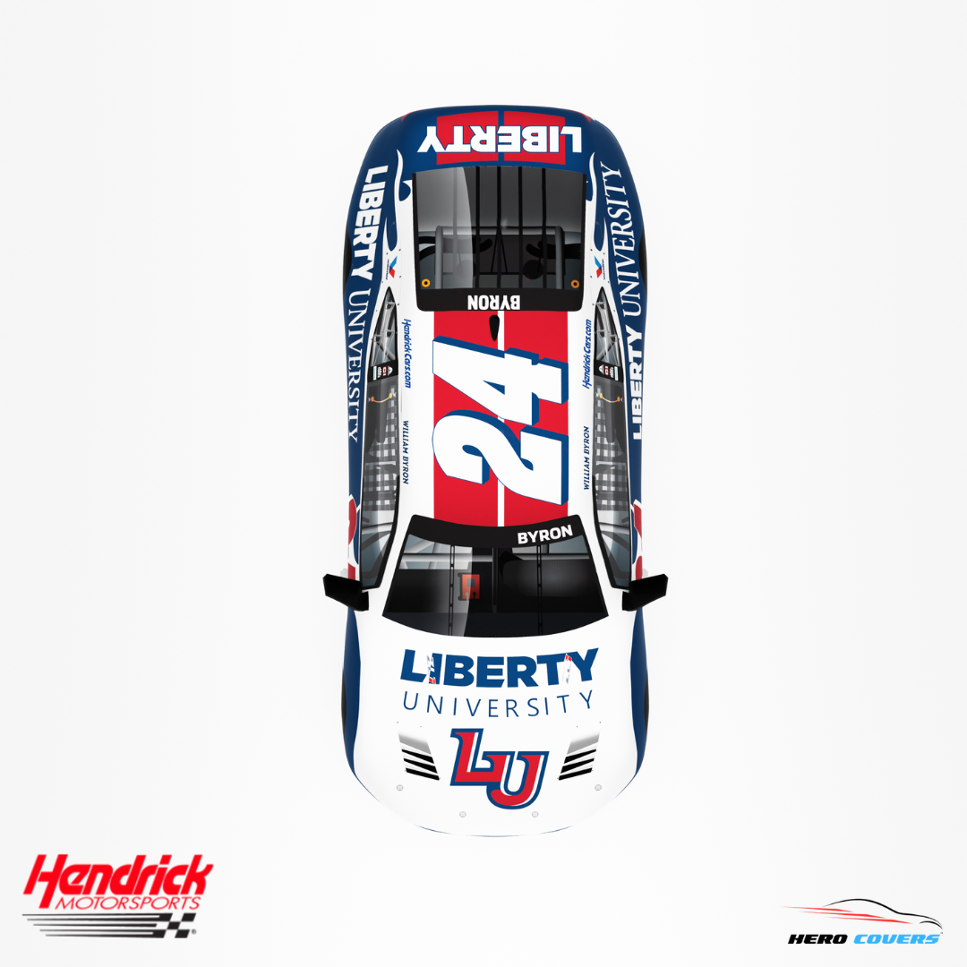 Officially Licensed Hendrick Motorsports LibertyUni NEW Car Cover – Precision Fit & Ultimate Protection | HeroCovers