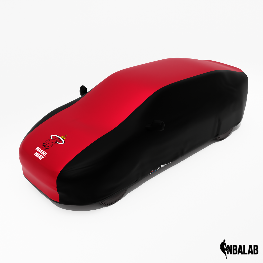 Officially Licensed Miami Heat 2 Tone Car Covers – Indoor & Outdoor | NBA Protection | HeroCovers
