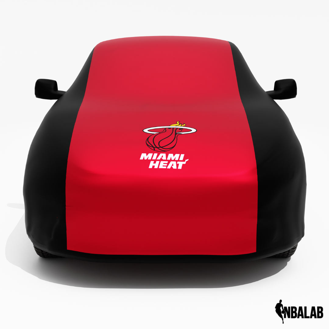 Officially Licensed Miami Heat 2 Tone Car Covers – Indoor & Outdoor | NBA Protection | HeroCovers