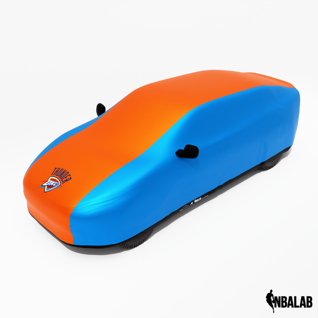 Officially Licensed Oklahoma City 2 Tone Car Covers – Indoor & Outdoor | NBA Protection | HeroCovers
