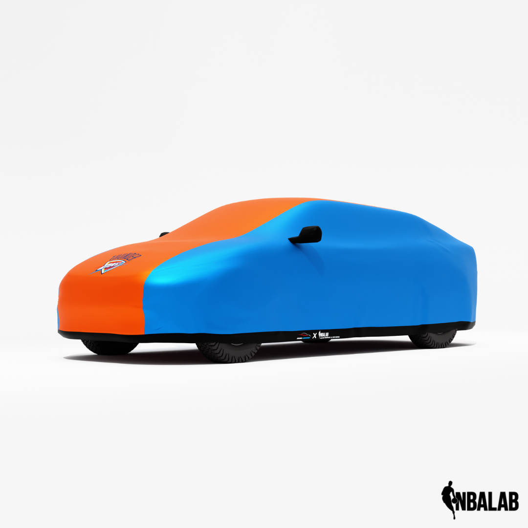 Officially Licensed Oklahoma City 2 Tone Car Covers – Indoor & Outdoor | NBA Protection | HeroCovers