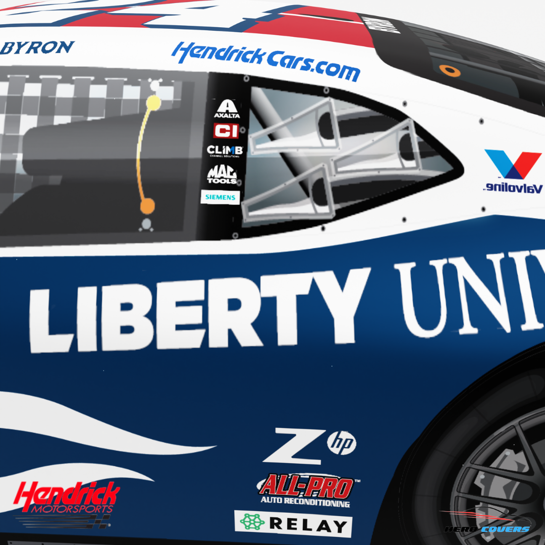 A Custom Car Cover for an Officially Licensed Hendrick Motorsports Liberty University