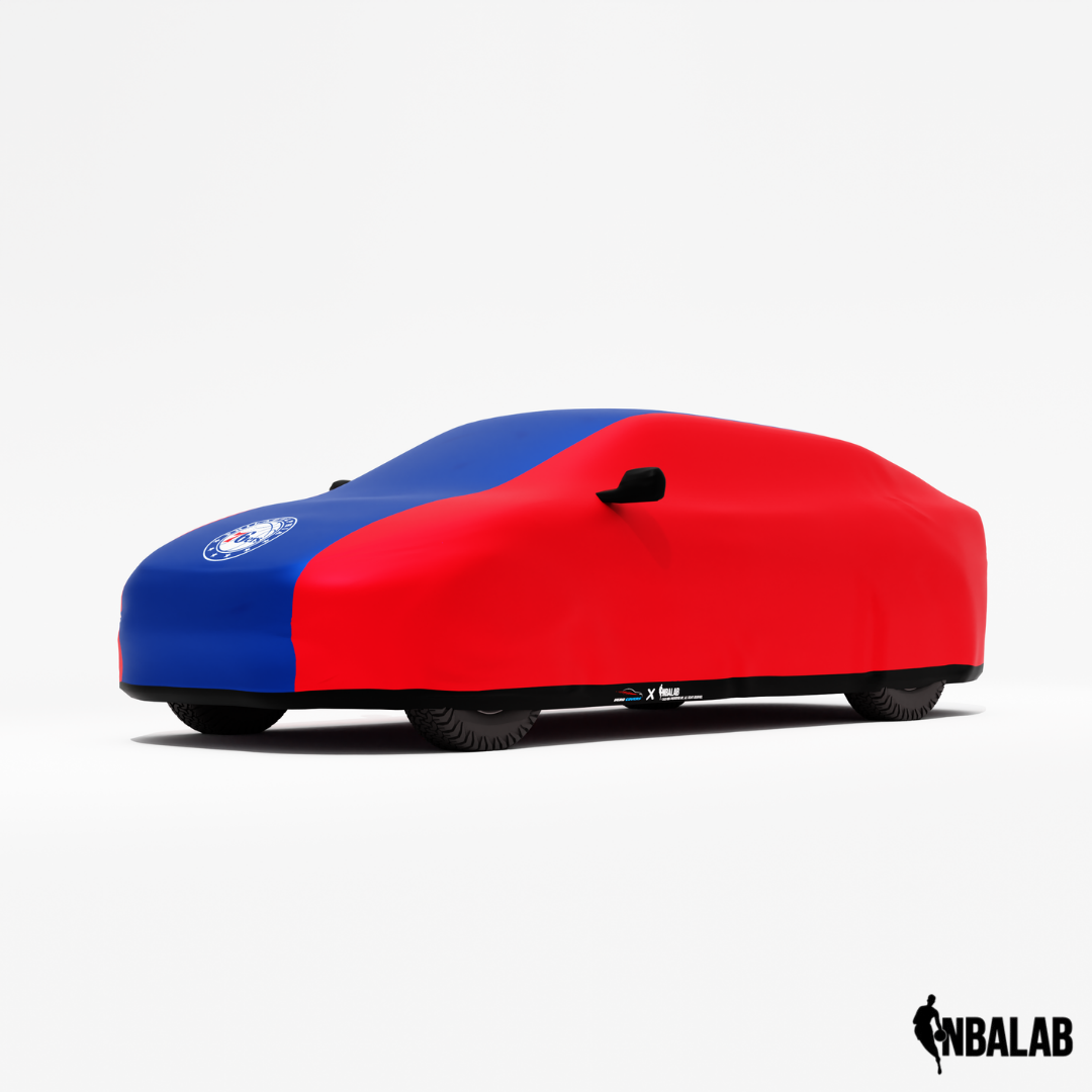 Officially Licensed Philadelphia 76ers 2 Tone Car Covers – Indoor & Outdoor | NBA Protection | HeroCovers