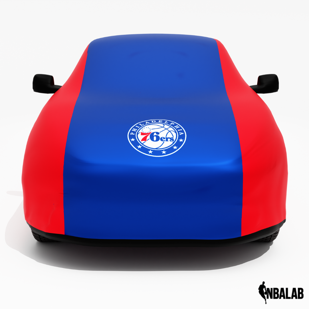 Officially Licensed Philadelphia 76ers 2 Tone Car Covers – Indoor & Outdoor | NBA Protection | HeroCovers