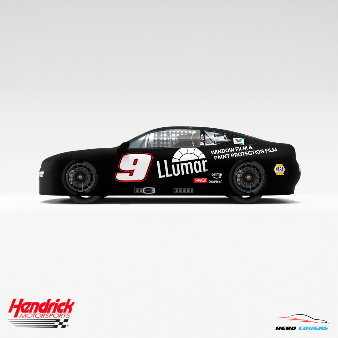 Officially Licensed Hendrick Motorsports Black Llumar #9 Car Cover – Precision Fit & Ultimate Protection | HeroCovers