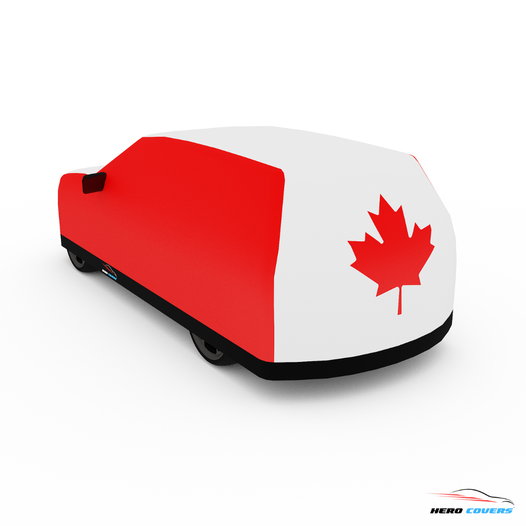 Canada Flag Design Car Cover | Premium Indoor or Outdoor Protection | HeroCovers