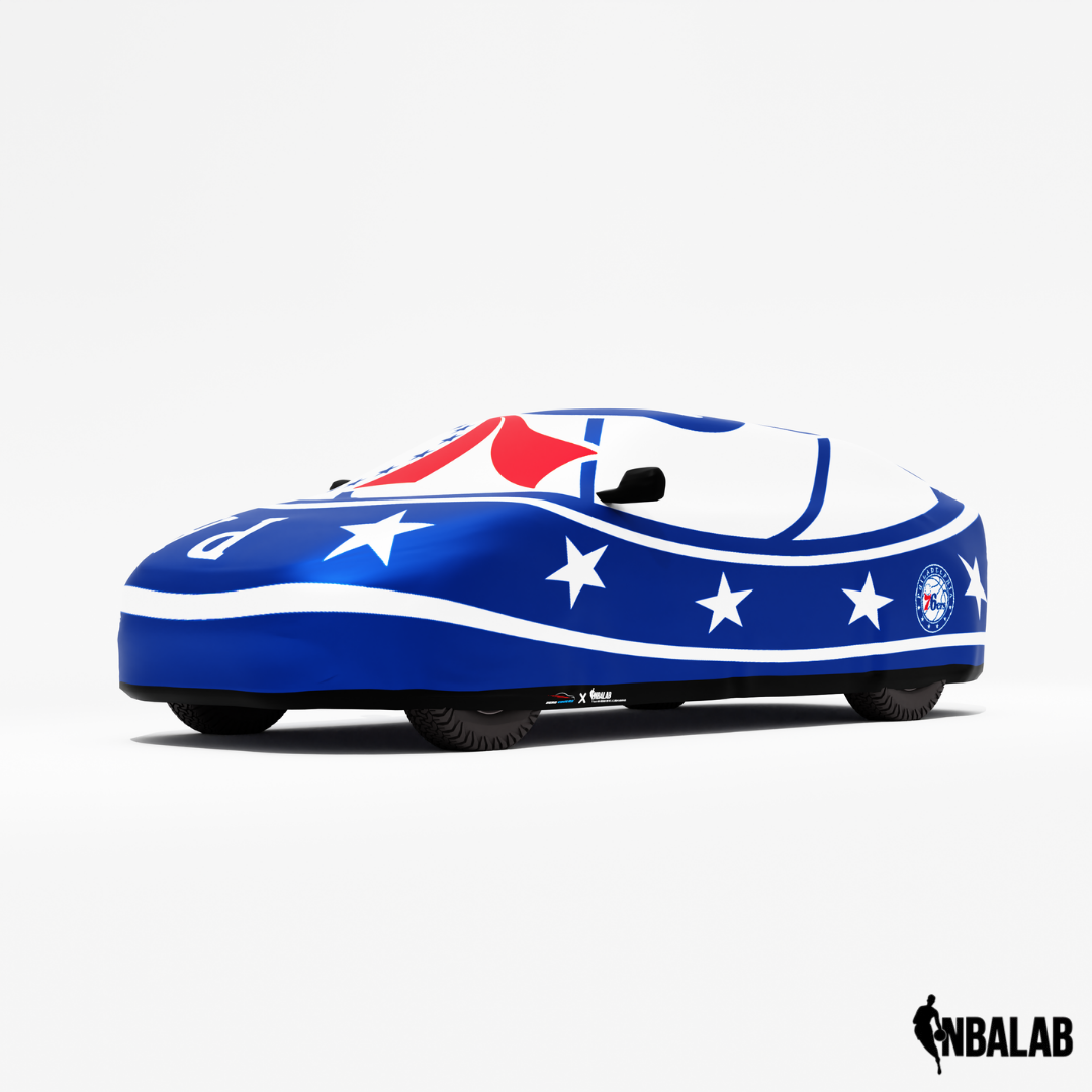 Officially Licensed Philadelphia Cover Stretch Logo – Indoor & Outdoor | NBA Protection | HeroCovers