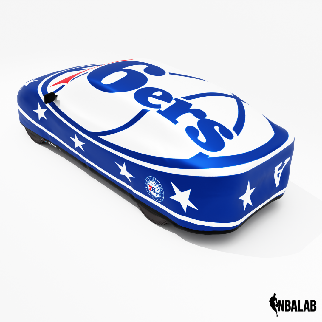 Officially Licensed Philadelphia Cover Stretch Logo – Indoor & Outdoor | NBA Protection | HeroCovers