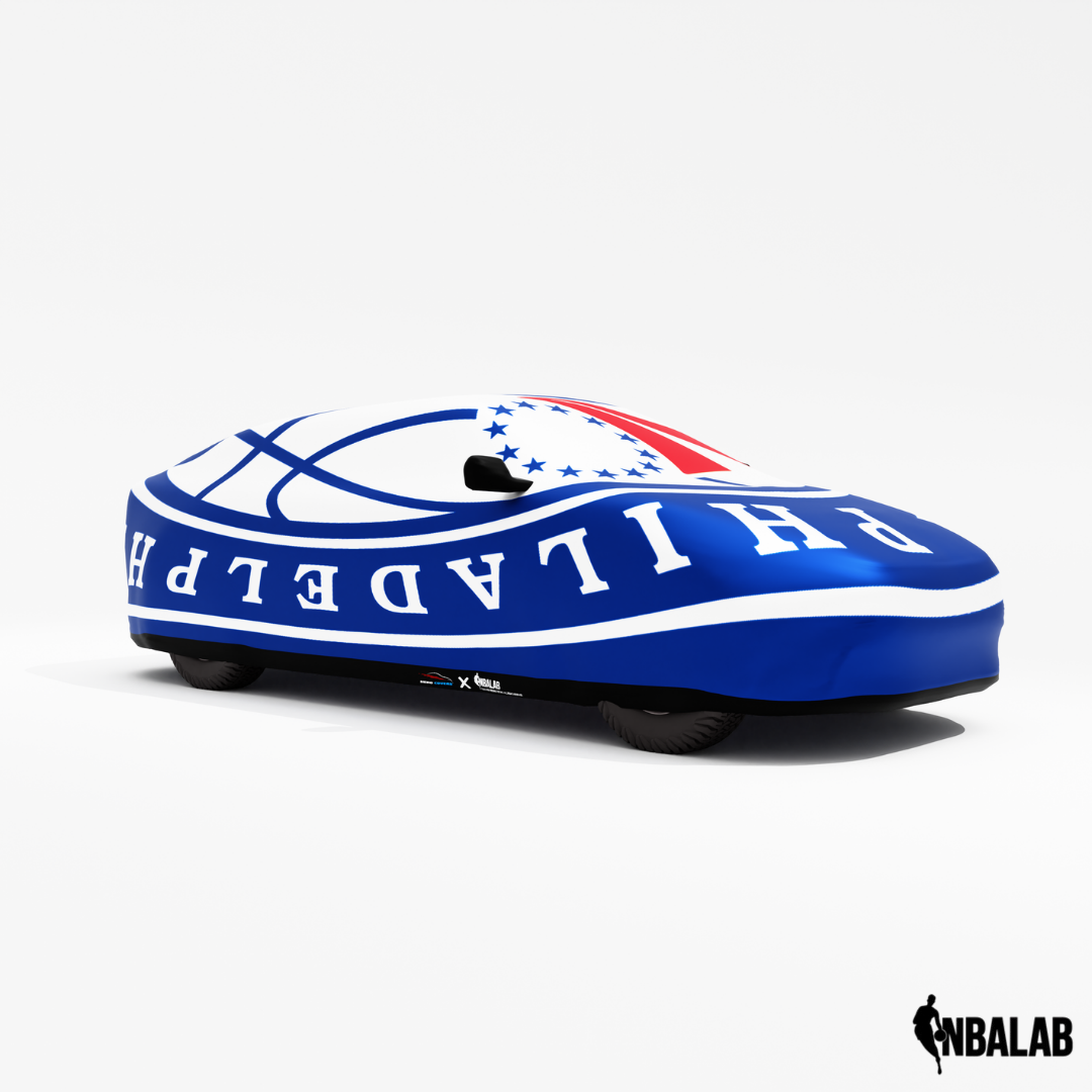 Officially Licensed Philadelphia Cover Stretch Logo – Indoor & Outdoor | NBA Protection | HeroCovers