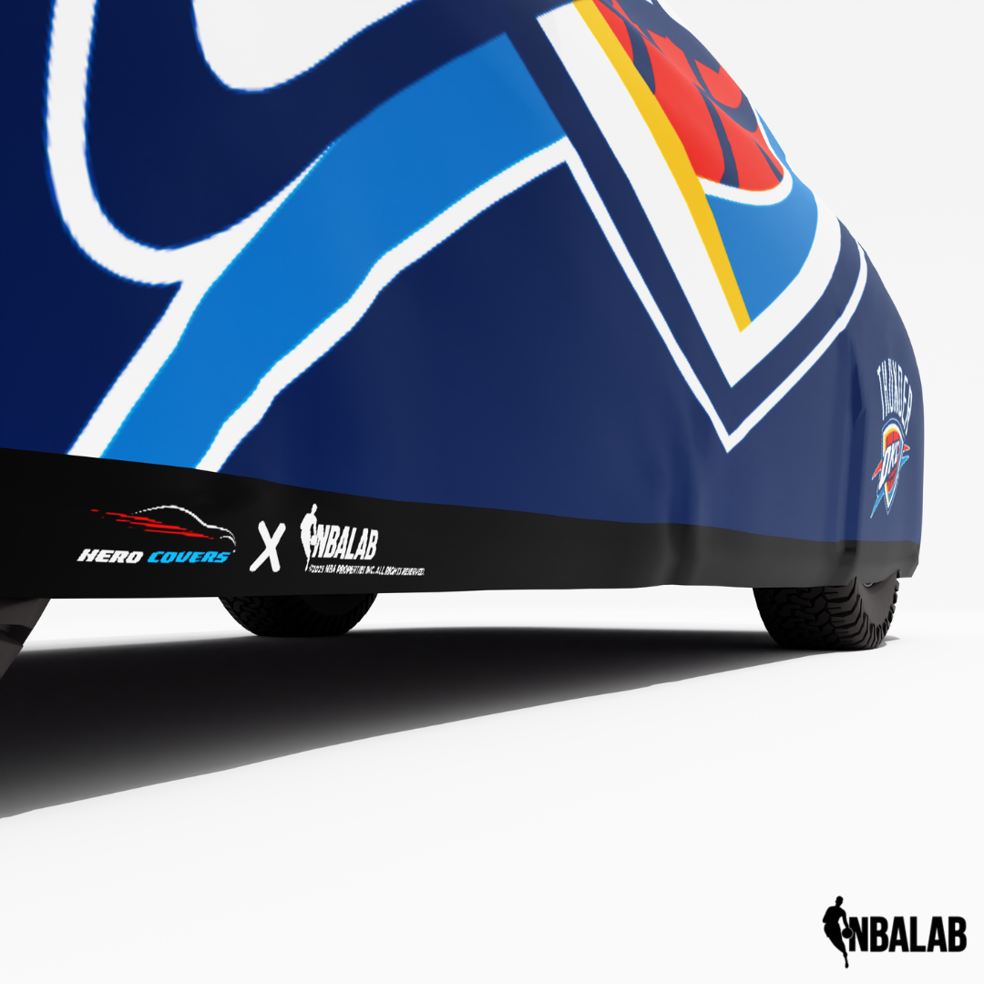 Officially Licensed Oklahoma City Cover Stretch Logo – Indoor & Outdoor | NBA Protection | HeroCovers