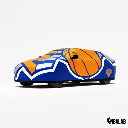 Officially Licensed New York Knicks Cover Stretch Logo – Indoor & Outdoor | NBA Protection | HeroCovers
