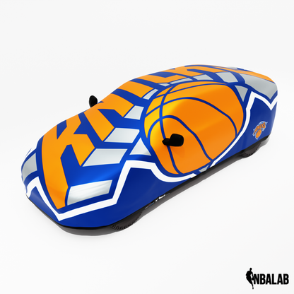 Officially Licensed New York Knicks Cover Stretch Logo – Indoor & Outdoor | NBA Protection | HeroCovers
