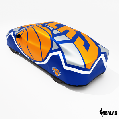 Officially Licensed New York Knicks Cover Stretch Logo – Indoor & Outdoor | NBA Protection | HeroCovers