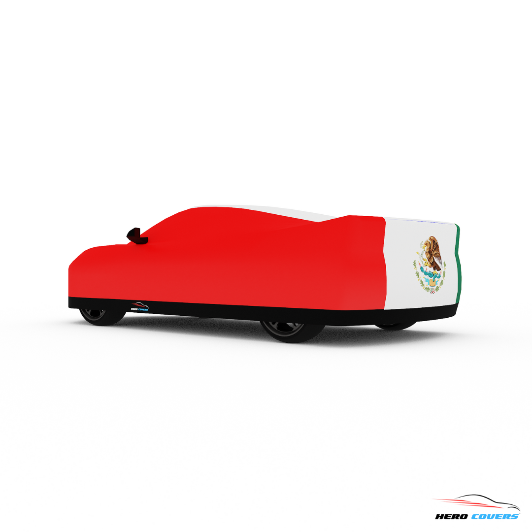 Mexico Flag Design Car Cover | Premium Indoor or Outdoor Protection | HeroCovers
